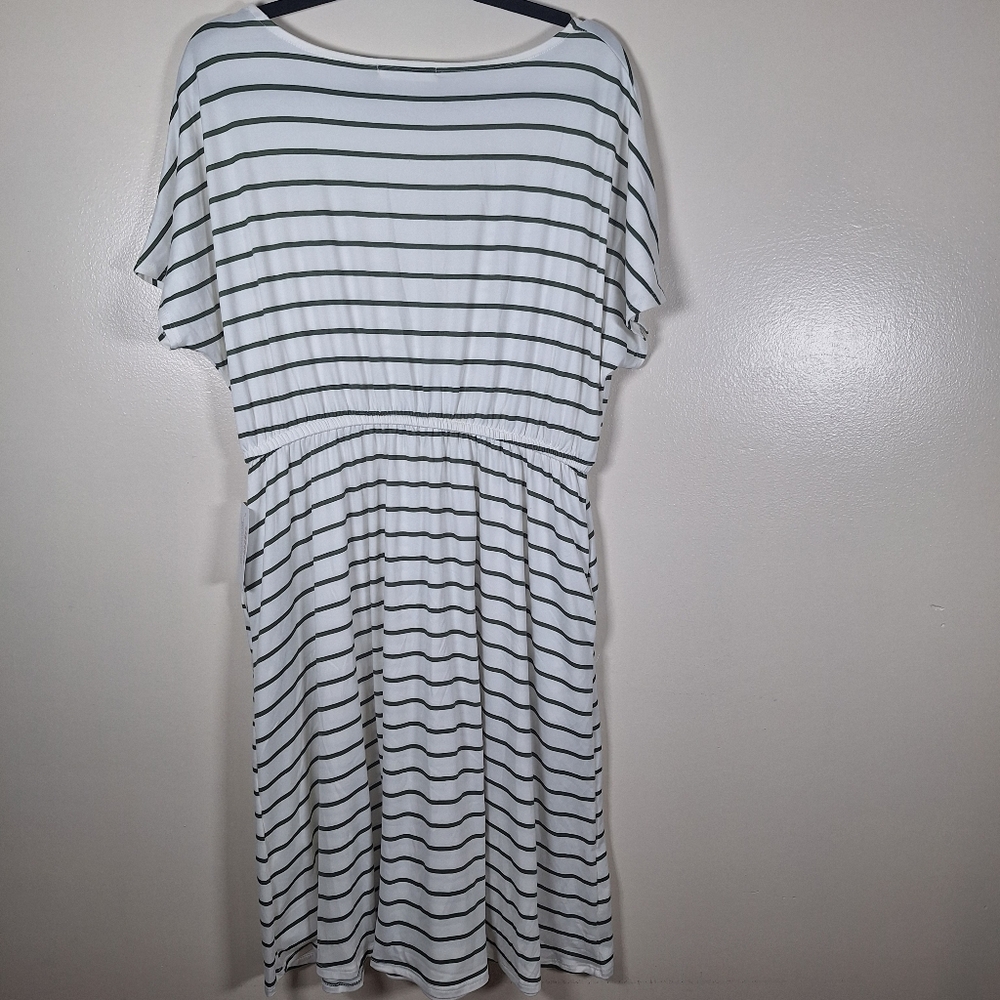 Lou & Grey Black and White Striped Midi Dress - Picture 3 of 6